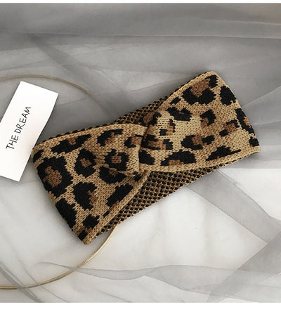 Banda para Cabello Estampado Leopardo Punto Retro con Lado Ancho - Image 8