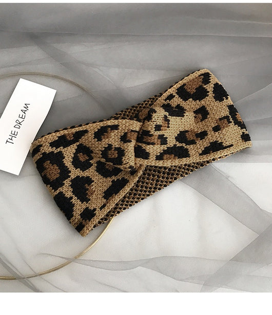 Banda para Cabello Estampado Leopardo Punto Retro con Lado Ancho - Image 8