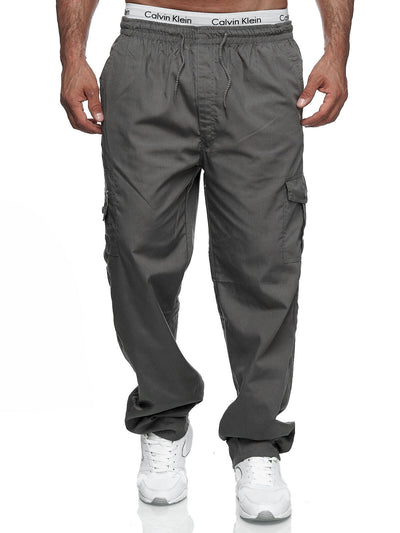Pantalones Cargo Sueltos Multibolsillo para Exteriores y Fitness - Image 11