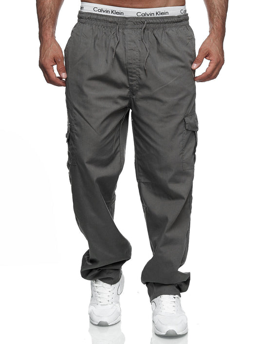 Pantalones Cargo Sueltos Multibolsillo para Exteriores y Fitness - Image 11