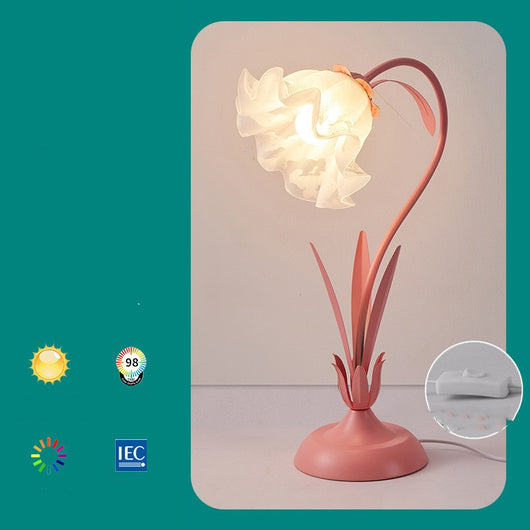 Lámpara de Escritorio Minimalista Flor Lirio de los Valles para Mesita de Noche - Image 9