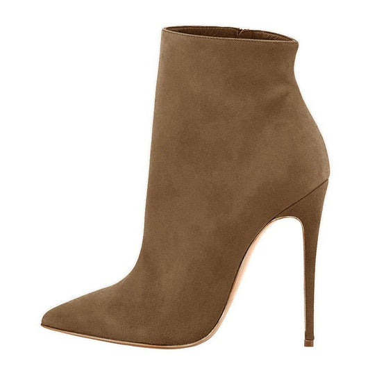 Botas Cortas Stiletto de Punta Afilada - Estilo Europeo y Americano - Image 7
