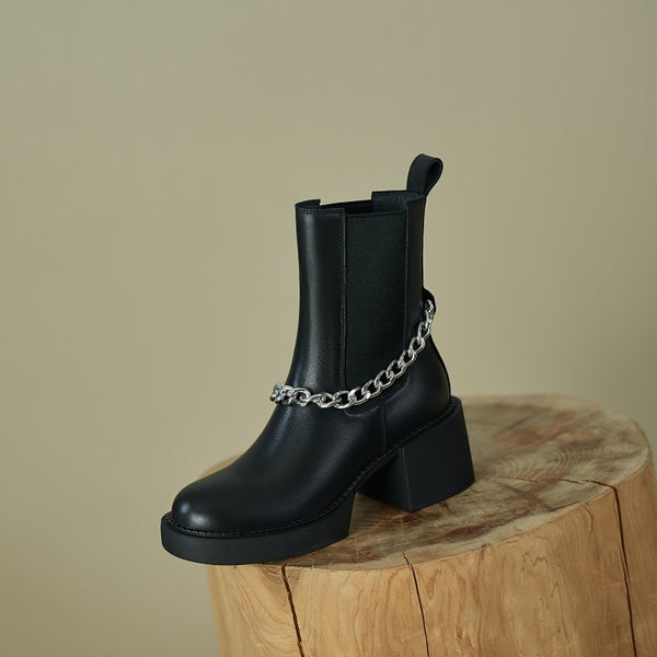 Botas Martin Casual de Suela Gruesa y Punta Redonda para Mujer - Image 3