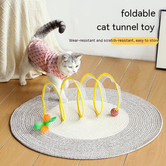 Túnel Plegable para Gatos con Juguete Ratón - Juguete Interactivo S Type - Image 2