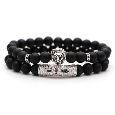 Pulsera de Piedra Natural Estilo Étnico con Corona Hao - Image 10