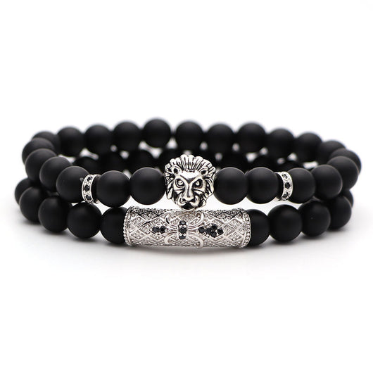 Pulsera de Piedra Natural Estilo Étnico con Corona Hao - Image 10