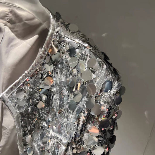 Abrigo Brillante con Lentejuelas para Otoño - Top Elegante para Mujer - Image 3
