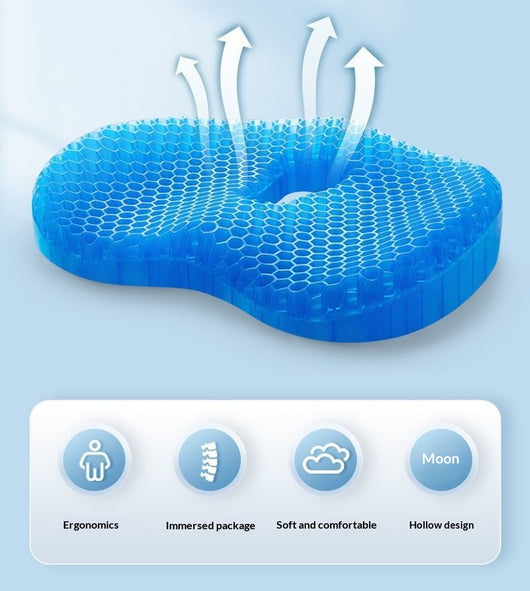 Cojín de Gel de Silicona Panal para Oficina, Auto y Verano - Image 7