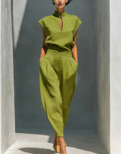 Conjunto de Pijama Satinado Estilo Chino para Mujer - Image 10
