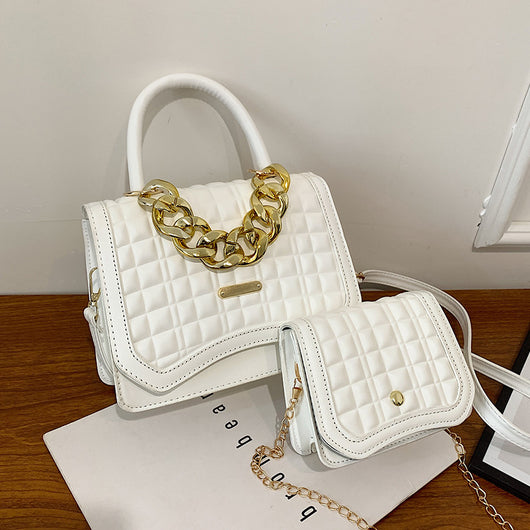 Bolsa Mensajera Mujer Diseño Rombos y Cuadros - Image 8