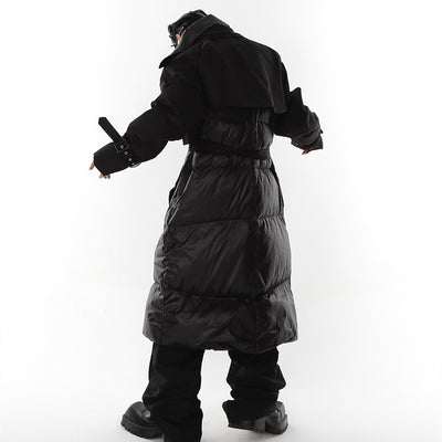 Chamarra Acolchada Desmontable con Falso Doble Pecho para Hombre - Image 3