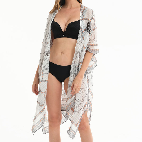 Blusa de Playa con Protección Solar