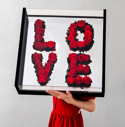 Caja de Flores Acrílicas Magic Mirror LOVE - Regalo Perfecto para San Valentín - Image 11