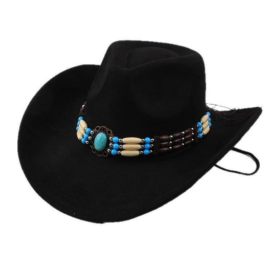 Sombrero Vaquero Punk de Ala Ancha con Peluche Sintético para Montar a Caballo - Image 7