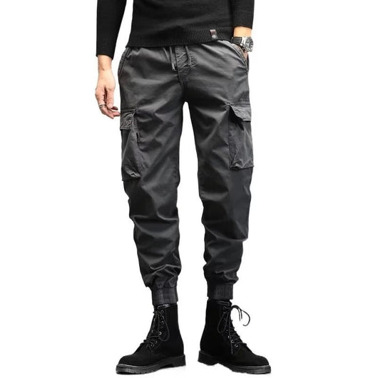 Pantalones Casuales Sueltos con Cintura Elástica y Múltiples Bolsillos - Image 3