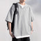 Playera de Verano Hombre Cuello Falso Dos Piezas Manga Corta Trendy