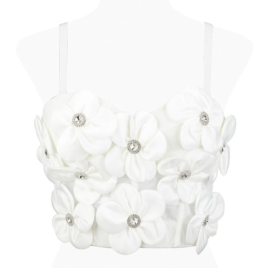 Top Bandeau Floral con Brillantes Dopamina - Image 5