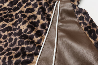 Chaqueta de Cuero PU con Detalles Leopardo - Image 10
