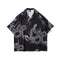 Camisa Suelta Estampada de Manga Corta Unisex