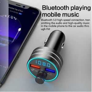 Transmisor Bluetooth Dual USB con Cargador de Auto Multifuncional - Image 3