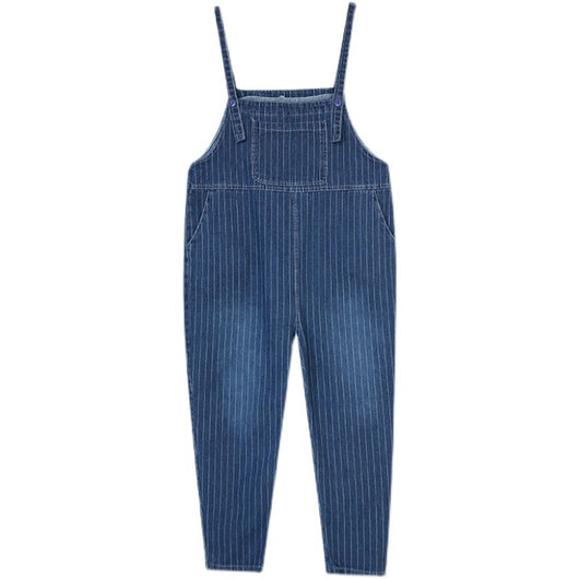 Overol Denim a Rayas para Tallas Grandes - Image 5