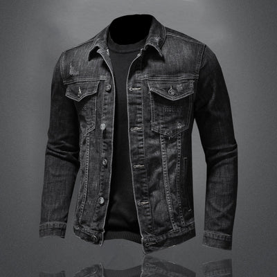 Camisa Denim Slim Fit Retro para Hombre - Image 10