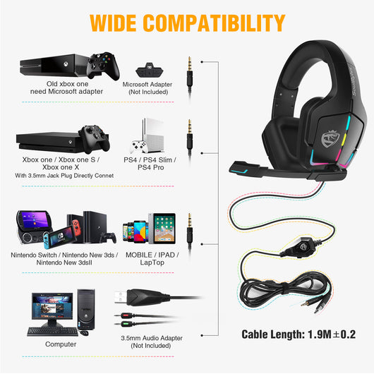 Auriculares Gaming RGB con Micrófono para PC y PS4 - Image 10