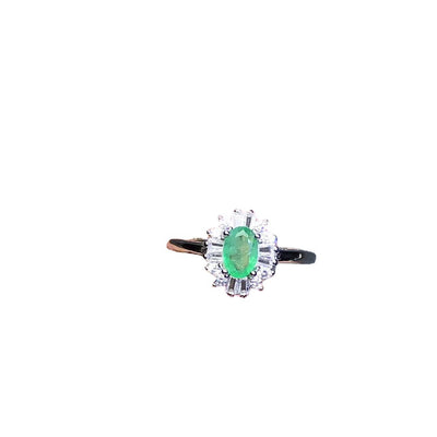 Anillo de Esmeralda Colombiana en Plata 925 con Diamantes - Image 10