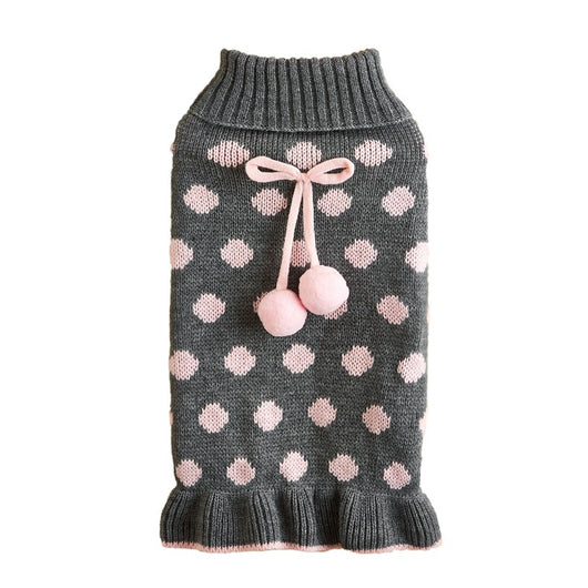 Suéter para Mascotas con Falda Lunares y Hoja de Loto - Image 3