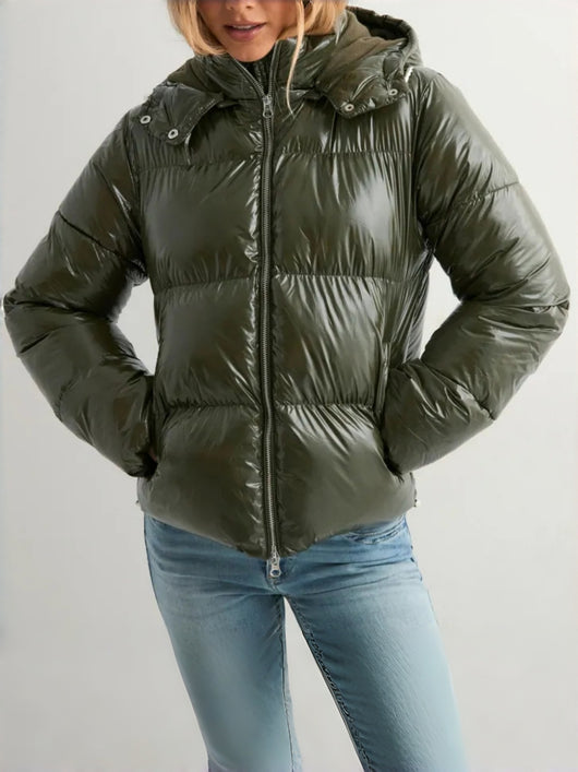 Chaqueta Deportiva Acolchada con Capucha para Mujer - Image 8