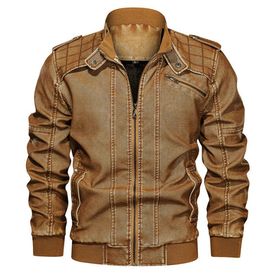 Camisa de Cuero Casual con Cuello Mock para Hombre Joven - Image 2