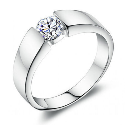 Anillo de Bodas para Hombre con Diamante de Simulación - Image 9