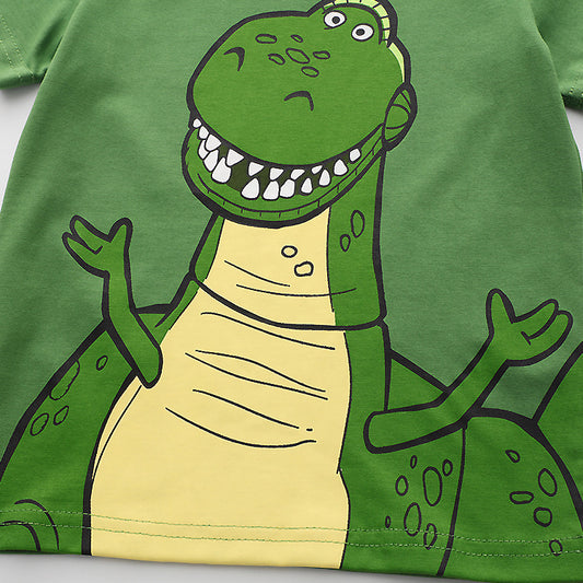 Playera Infantil de Verano con Estampado y Bordado de Dibujos Animados - Image 2