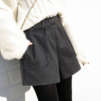 Pantalones Anchos de Lana Coreanos Cintura Alta Efecto Reductor - Image 6