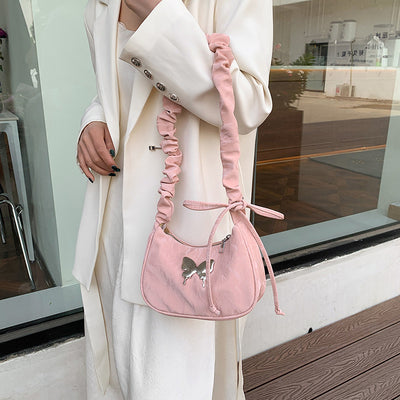 Bolsa Crossbody Casual con Cordón y Moño - Image 4