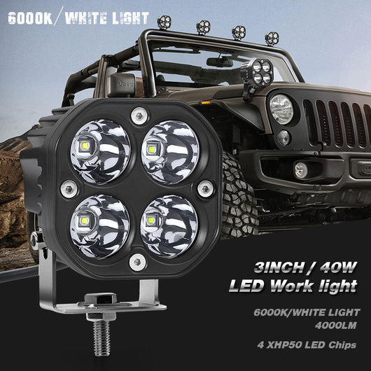 Faro LED Cuadrado Todoterreno para Camioneta y Auto - Image 14
