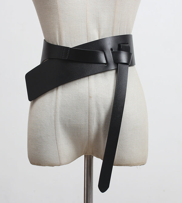 Cinturón Ancho de Cuero con Detalles Decorativos para Mujer - Image 7