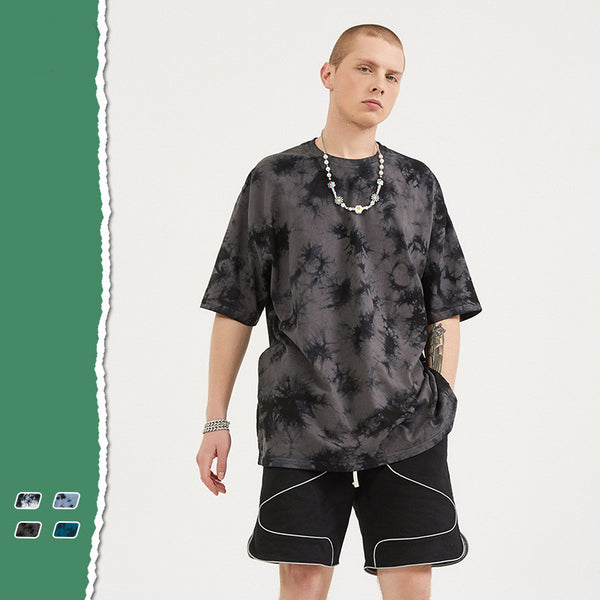 Camiseta Tie Dye Irregular para Hombre - Manga Corta