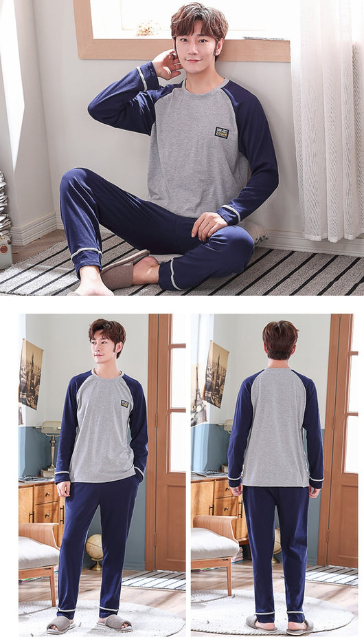 Pijama Casual Talla Grande Hombre Primavera Verano Tela Ligera - Image 25