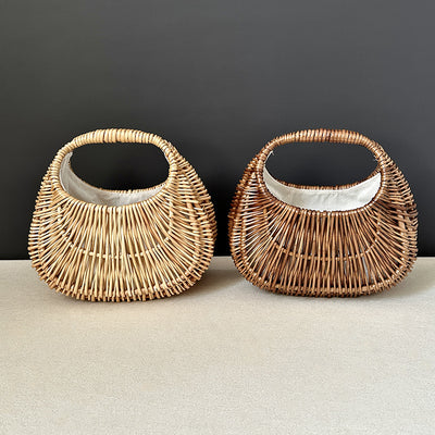 Bolsa de Tejido Ratán Vintage para Verano - Portátil y Elegante - Image 3