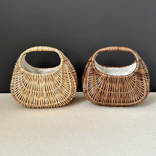 Bolsa de Tejido Ratán Vintage para Verano - Portátil y Elegante - Image 3