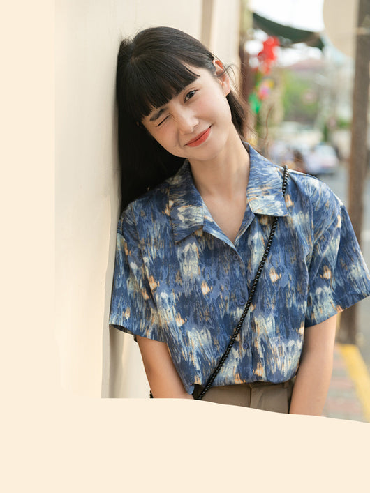 Camisa Suelta y Slim Estilo Coreano para Playa y Casual - Image 9