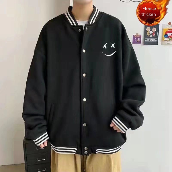 Chaqueta Beisbolera Suelta Estilo Hong Kong - Abrigo de Moda Otoño Invierno