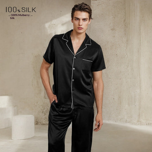 Pijamas de Seda Pesada Mumi para Hombre - Image 26