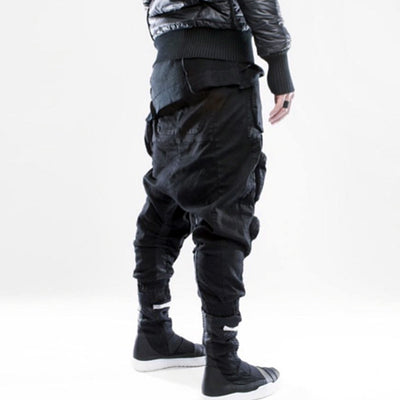 Pantalones Casuales Asimétricos Multi-bolsillos para Hombre - Image 9