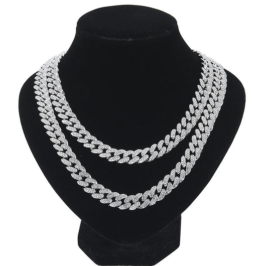 Cadena Cuba Diamantada para Hombre - Elegancia Simple y Sofisticada - Image 5