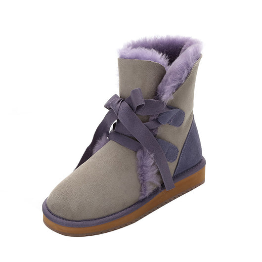 Botas Cortas Cálidas con Moño de Terciopelo - Invierno Nordeste - Image 12