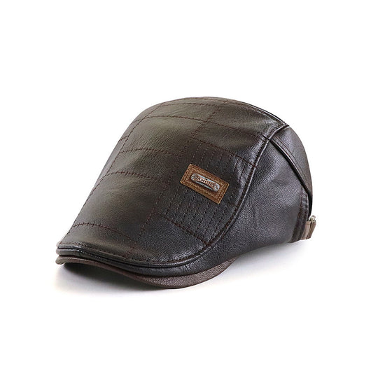 Gorra de Cuero PU Forrada en Fleece - Cálida y Versátil - Image 7