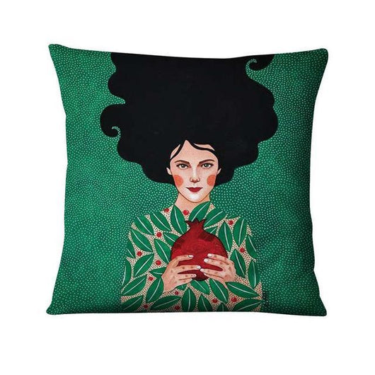 Funda de Almohada de Lino con Diseño Pintado Diario - Image 46