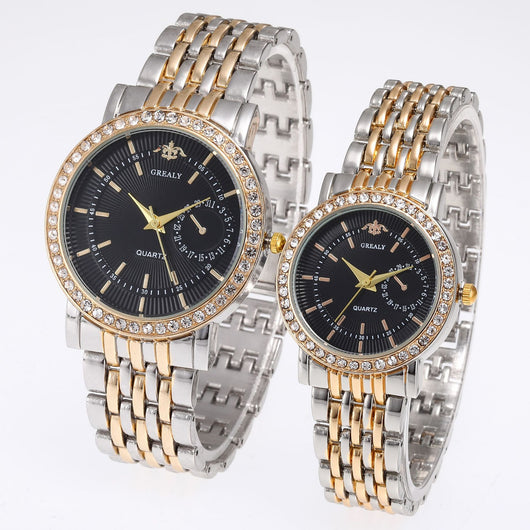 Reloj de Lujo Clásico para Parejas con Diamantes - Image 8